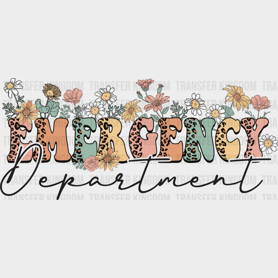 Emergency Department Design - Er Nurse Dtf Heat Transfer Unisex S & M (10’’) / Dark Color See