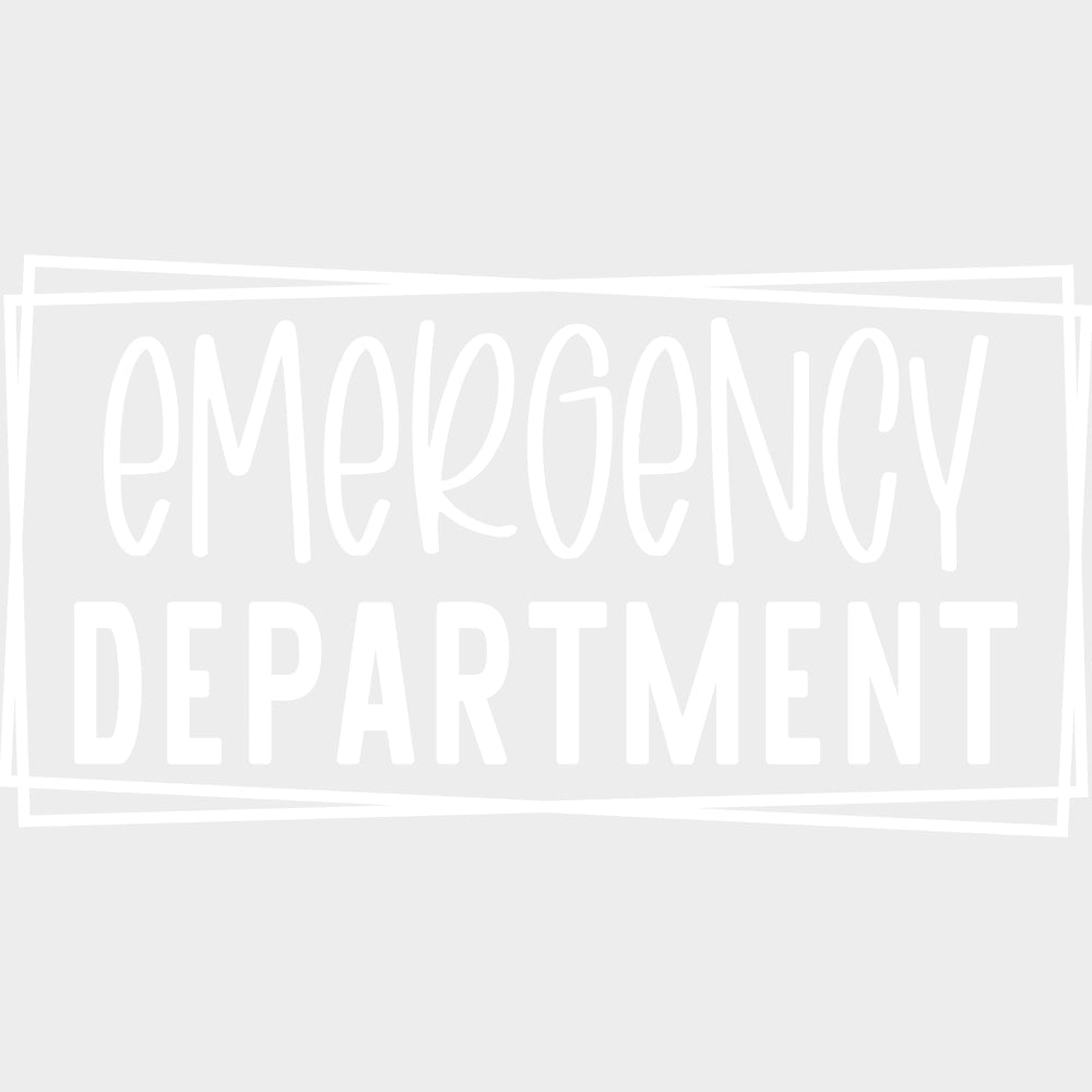 Emergency Department Rectangular - ER Nurse DTF Transfers Adult Unisex - S & M (10’’) / Light Color Design (See Imaging)