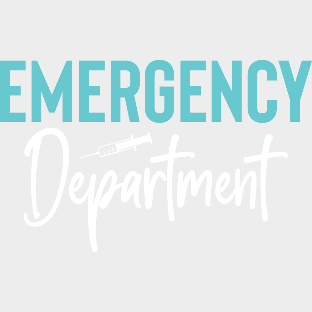 Emergency Department Syringe - ER Nurse DTF Transfers Adult Unisex - S & M (10’’) / Light Color Design (See Imaging)
