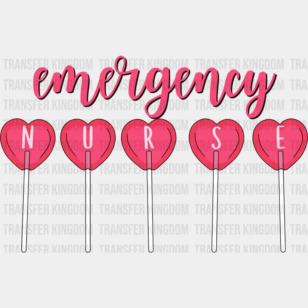 Emergency Nurse Valentines Day Design - Dtf Heat Transfer