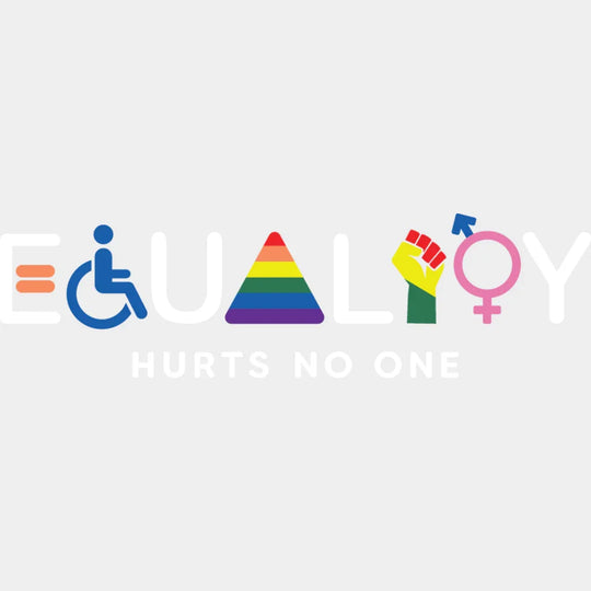 Equality Hurts No One - LGBTQ + DTF Transfer Adult Unisex - S & M (10’’) / Light Color Design (See Imaging)