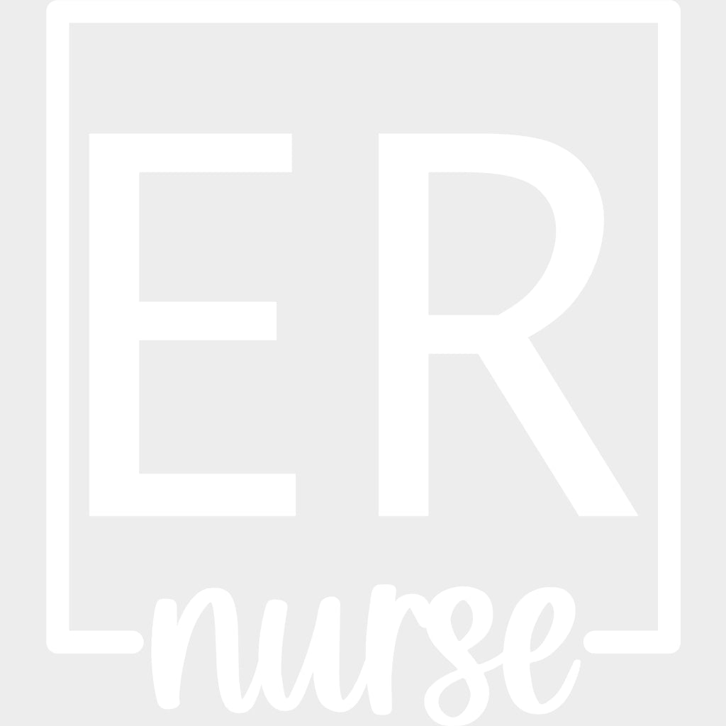 Er Nurse Design - Er Dtf Heat Transfer Unisex S & M (10’’) / Light Color See Imaging