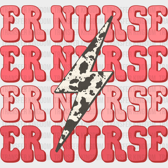 ER Nurse Lightning Bolt - ER Nurse DTF Transfers