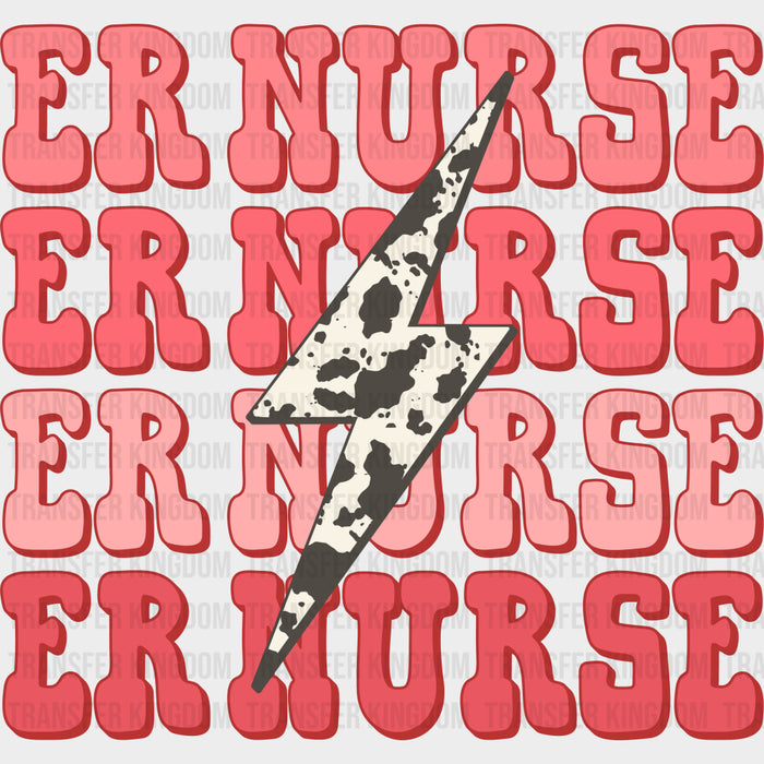 ER Nurse Lightning Bolt - ER Nurse DTF Transfers