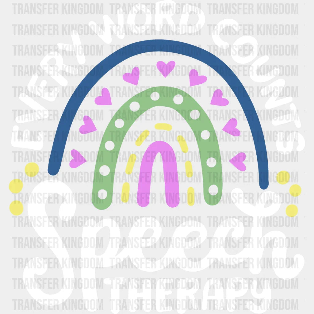 Every Word Counts Speech Therapy Design - Therapist Dtf Heat Transfer Unisex S & M (10’’) /