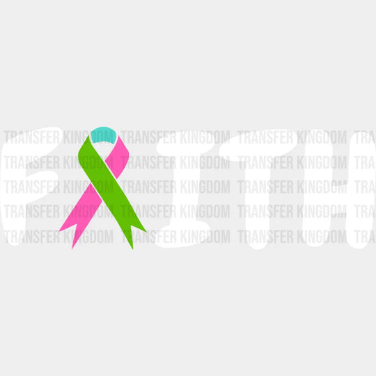 Faith Ribbon Design - Metastatic Breast Cancer Dtf Transfer Unisex S & M (10’’) / Light Color