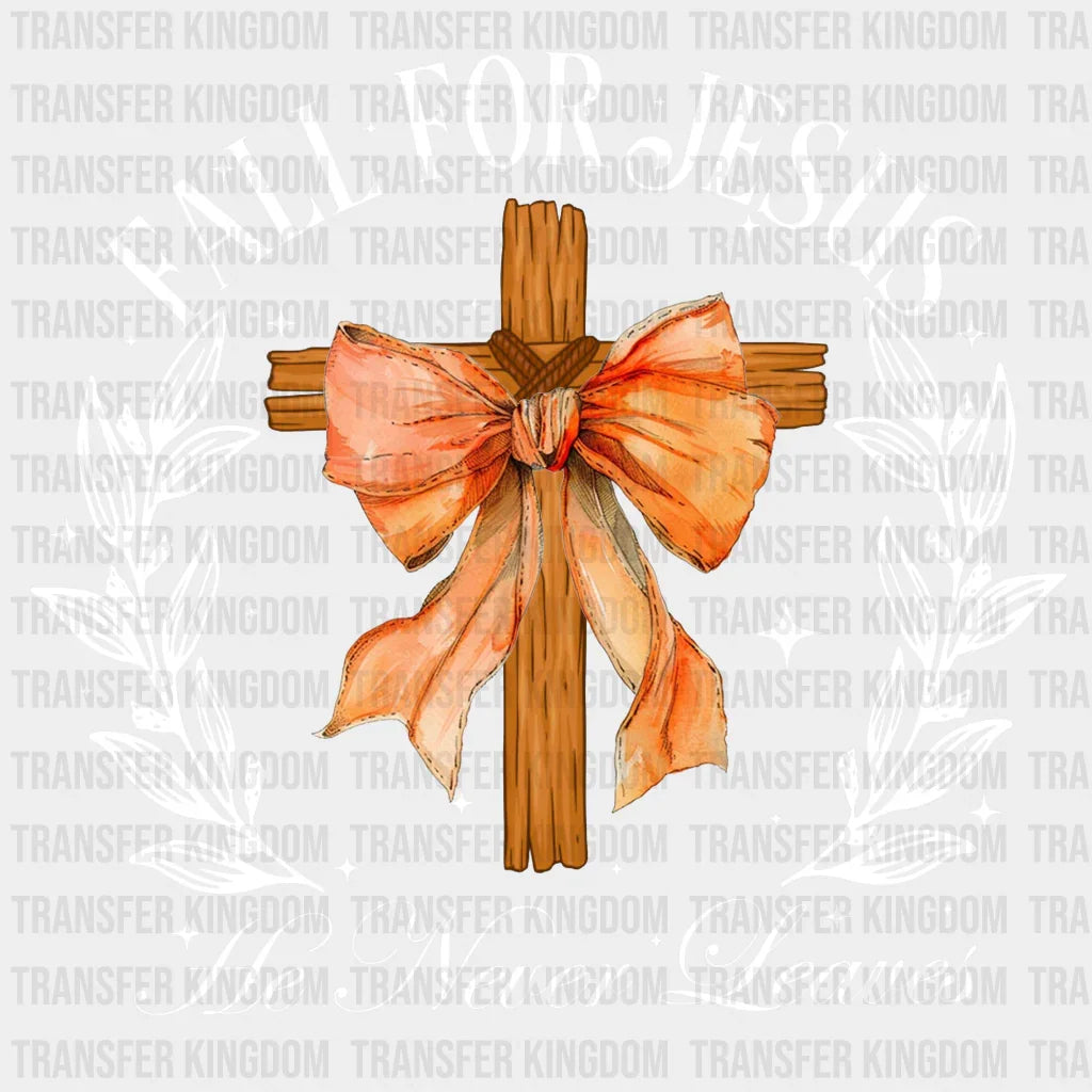 Fall For Jesus - Dtf Heat Transfer Unisex S & M (10’) / Light Color Design See Imaging