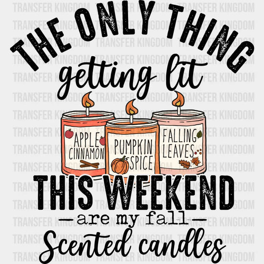 Fall Scented Candles - Fall DTF Transfer Adult Unisex - S & M (10’’) / Dark Color Design (See Imaging)