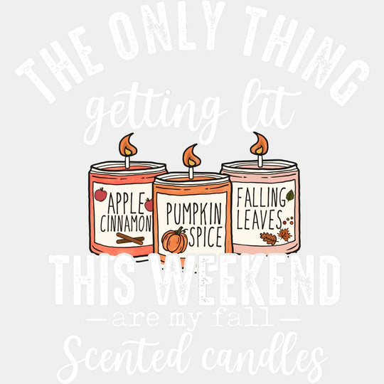 Fall Scented Candles - Fall DTF Transfer Adult Unisex - S & M (10’’) / Light Color Design (See Imaging)