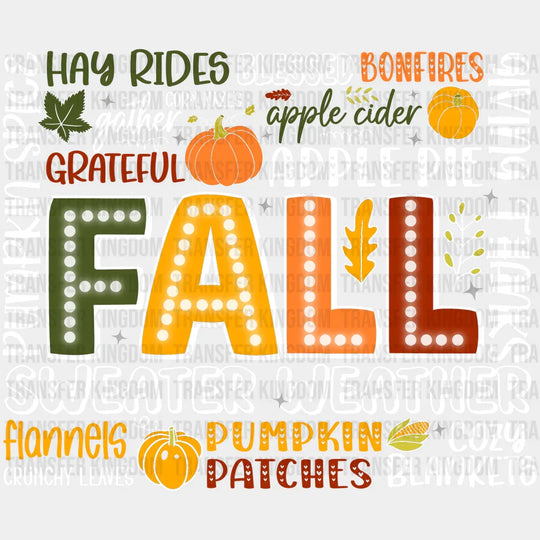 Fall Sweater Weather - Fall Dtf Heat Transfer Unisex S & M (10’) / Light Color Design See Imaging