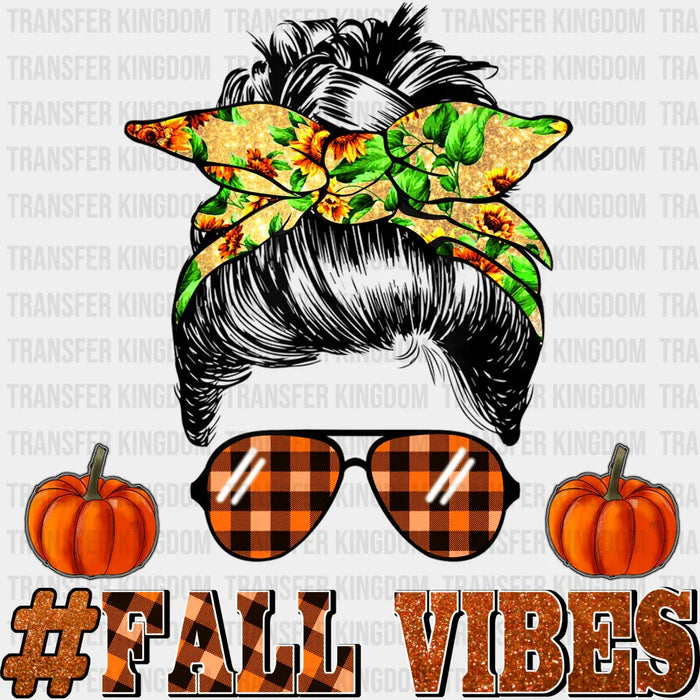 Fall Vibes Glasses - Fall DTF Transfer