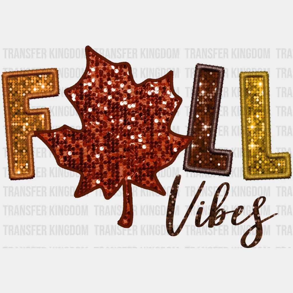 Fall Vibes Leaf - Dtf Heat Transfer