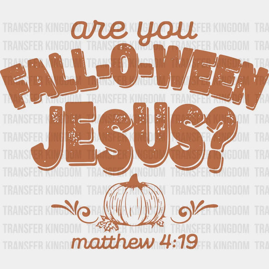 Falloween Jesus Halloween DTF Transfer Adult Unisex S & M (10’’) / Dark Color Design (See Imaging)