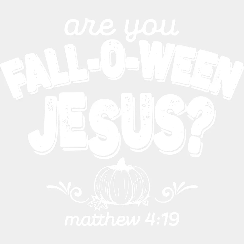 Falloween Jesus Halloween DTF Transfer Adult Unisex S & M (10’’) / Light Color Design (See Imaging)