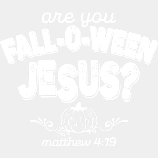 Falloween Jesus Halloween DTF Transfer Adult Unisex S & M (10’’) / Light Color Design (See Imaging)