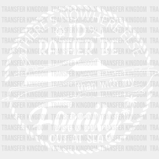 Family Out At Sea Black And White - Cruise Dtf Heat Transfer Unisex S & M (10’’) / Light Color