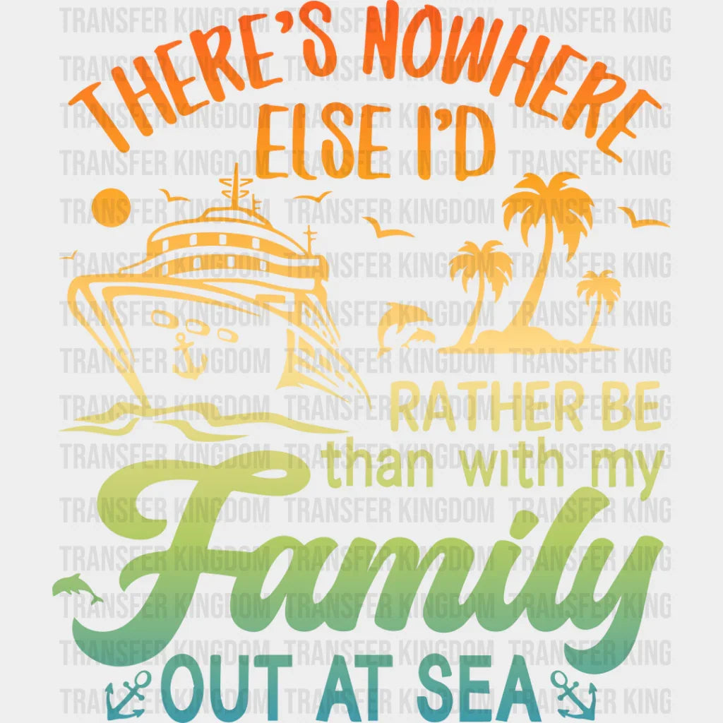 Family Out At Sea - Cruise Dtf Heat Transfer