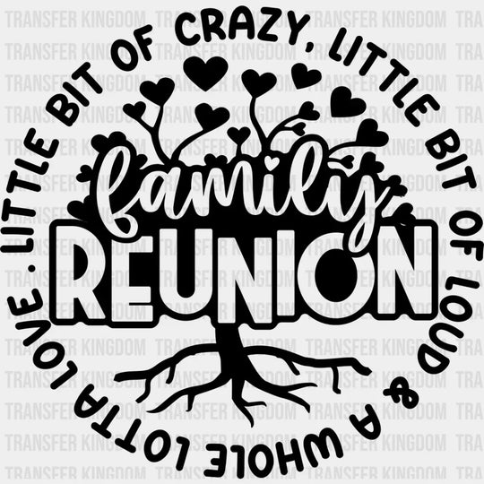 Family Tree Design - Reunion Dtf Heat Transfer Unisex S & M (10’’) / Dark Color See Imaging
