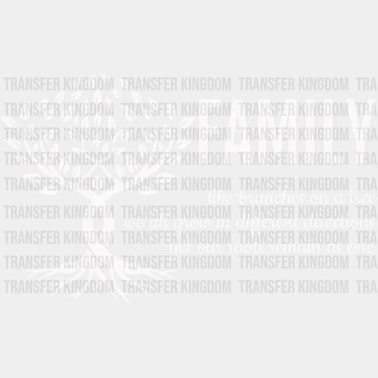 Family Tree Quote - Reunion Dtf Heat Transfer Unisex S & M (10’’) / Light Color Design See Imaging