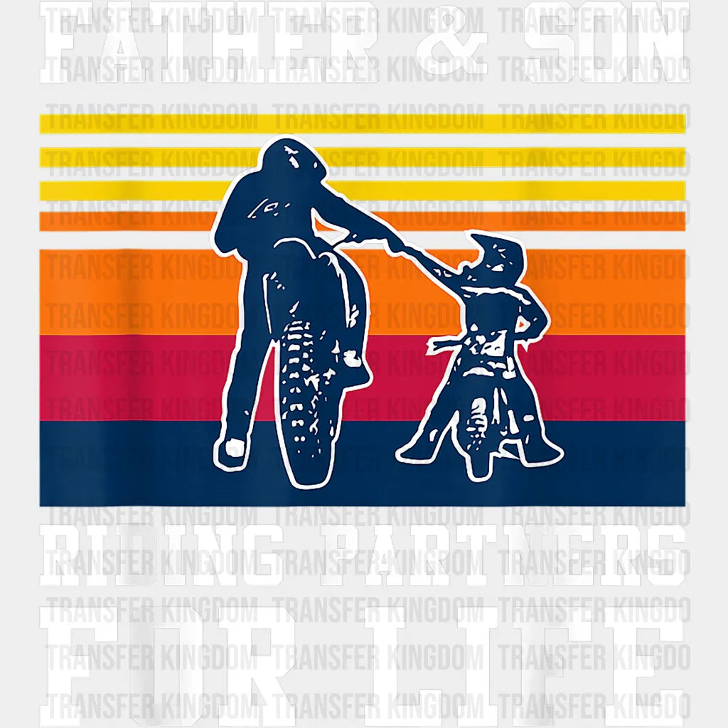 Father And Son Riding Partners For Life Design - DTF heat transfer - Transfer Kingdom