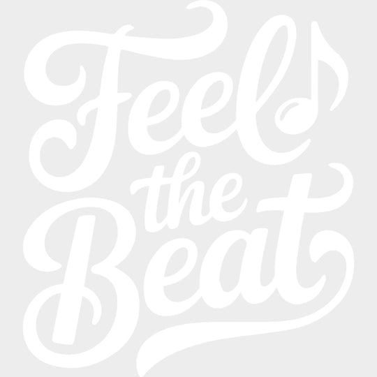 Feel The Beat - Music DTF Transfers - Adult Unisex - S & M (10’’) / Light Color Design (See Imaging)