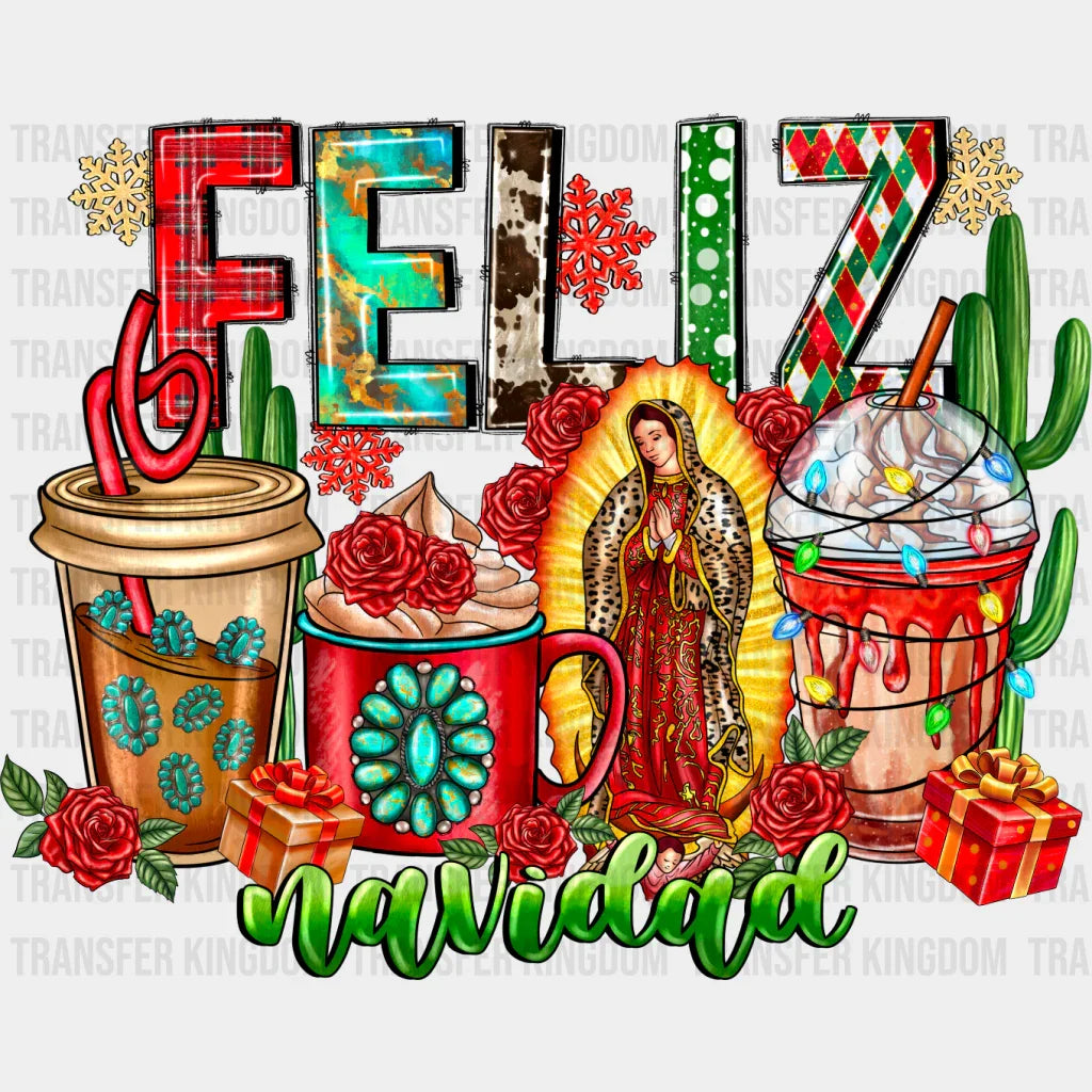Feliz Navidad Mary Design - Christmas Dtf Transfer