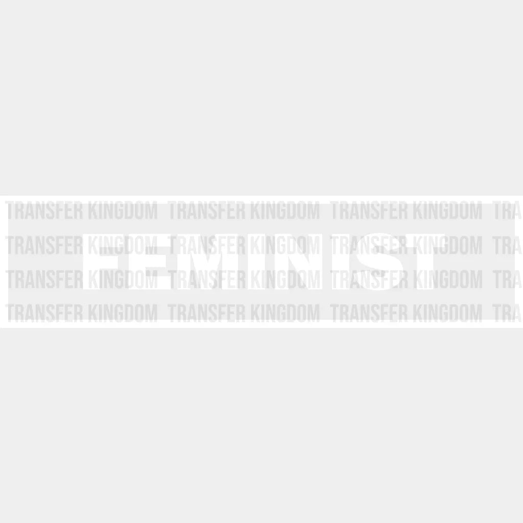 Feminist In Box Design - Dtf Heat Transfer Unisex S & M ( 10 ) / Light Color See Imaging