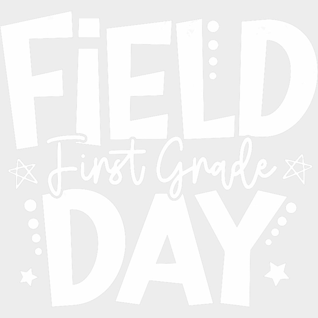 Field Day First Grade B&W - Field Trip DTF Transfers Adult Unisex - S & M (10’’) / Light Color Design (See Imaging)