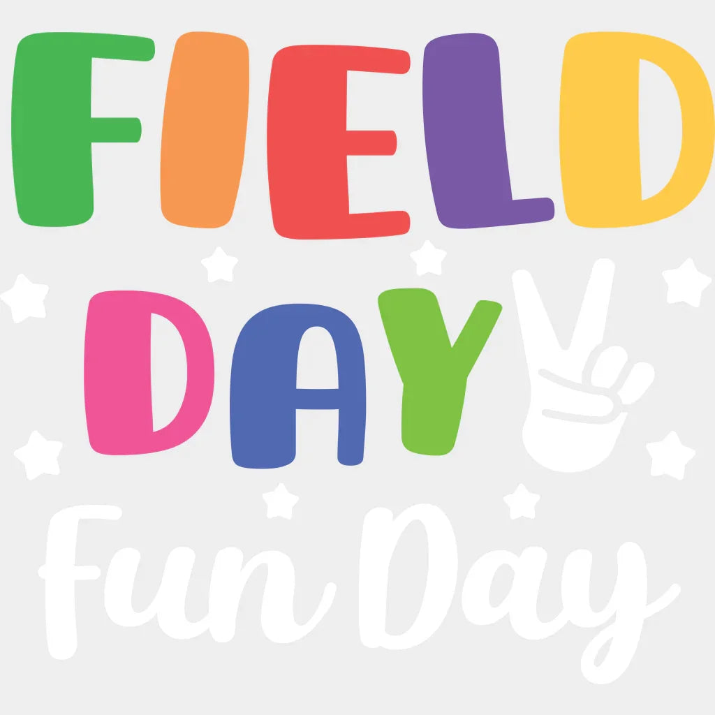 Field Day Fun Day B&W - Field Day DTF Transfer Adult Unisex - S & M (10’’) / Light Color Design (See Imaging)