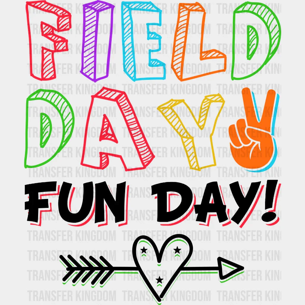 Field Day Fun Day - Field Day DTF Transfer Adult Unisex - S & M (10’’) / Dark Color Design (See Imaging)