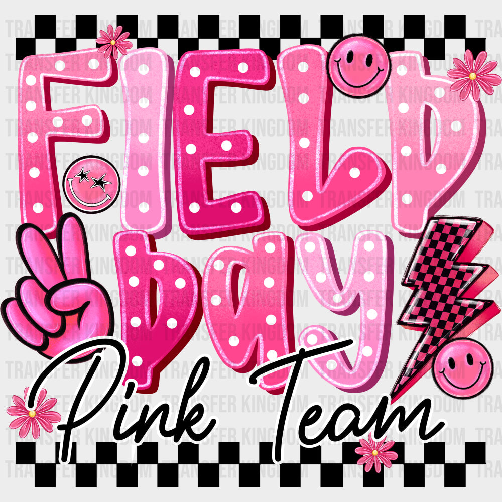 Field Day Pink Team - Field Trip DTF Transfers Adult Unisex - S & M (10’’) / Dark Color Design (See Imaging)