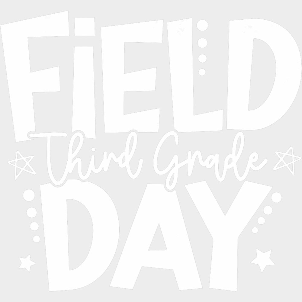 Field Day Third Grade B&W - Field Trip DTF Transfers Adult Unisex - S & M (10’’) / Light Color Design (See Imaging)