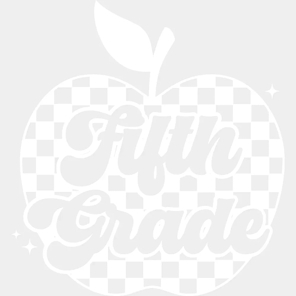 Fifth Grade B&W - Back To School DTF Transfer Adult Unisex - S & M (10’’) / Light Color Design (See Imaging)