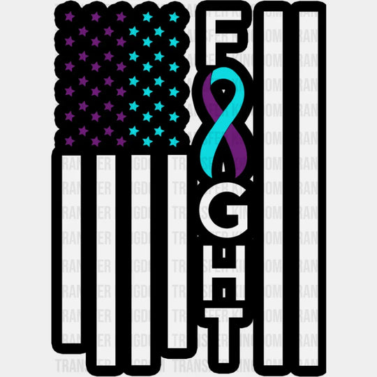 Fight - Suicide Awareness DTF Transfer Adult Unisex - S & M (10’’) / Dark Color Design (See Imaging)