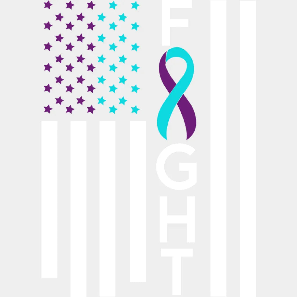 Fight - Suicide Awareness DTF Transfer Adult Unisex - S & M (10’’) / Light Color Design (See Imaging)