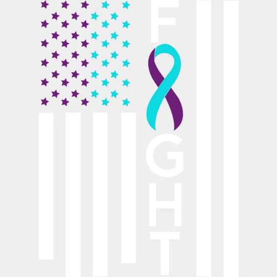 Fight - Suicide Awareness DTF Transfer Adult Unisex - S & M (10’’) / Light Color Design (See Imaging)