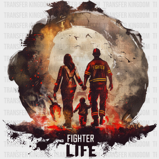 Fighter Life - Fire Department DTF Transfers Adult Unisex - S & M (10’’) / Dark Color Design (See Imaging)