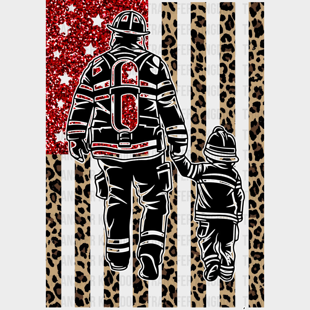 Firefighter & Child - Fire Department DTF Transfers transfer-kingdom