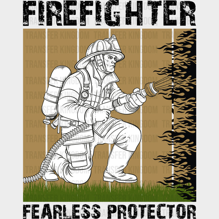 Firefighter, Fearless Protector - Fire Department DTF Transfers