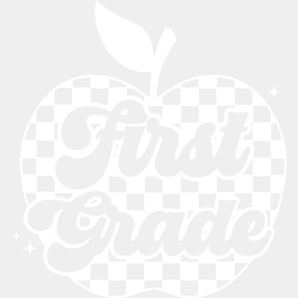 First Grade B&W - Back To School DTF Transfer Adult Unisex - S & M (10’’) / Light Color Design (See Imaging)