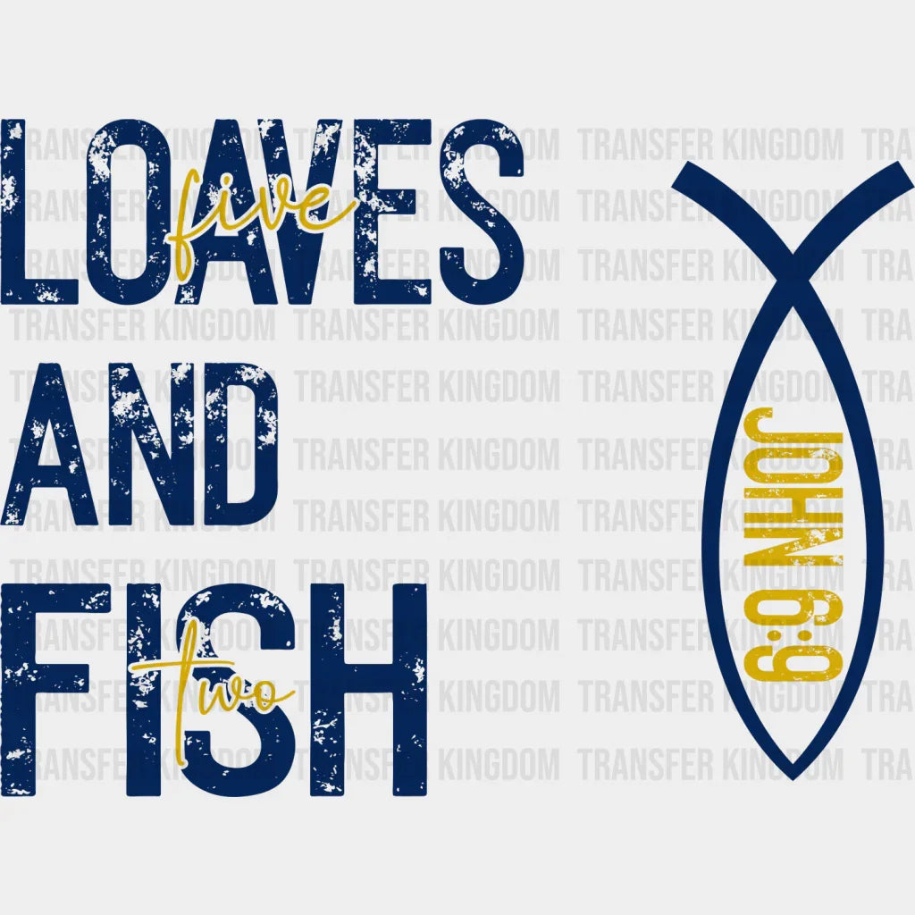 Five Loaves And Two Fish - Christianity Dtf Transfer