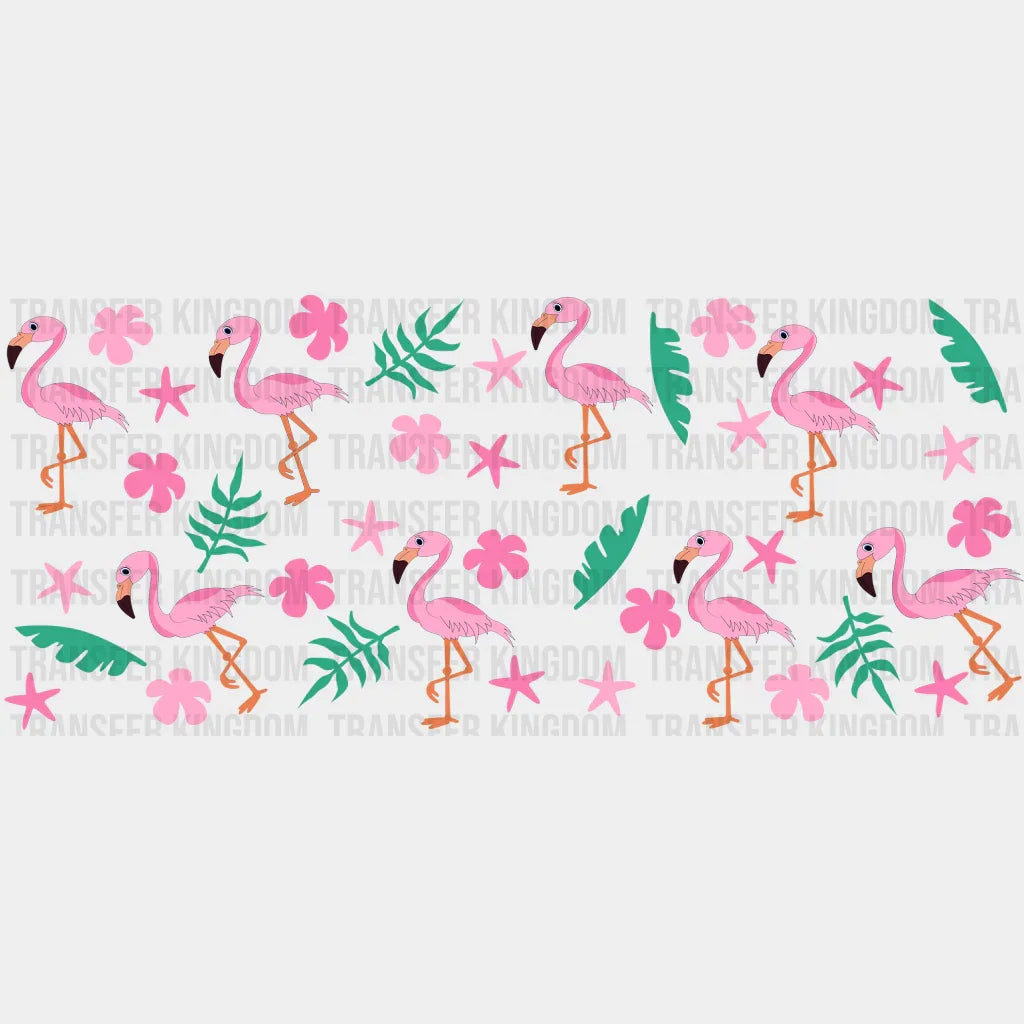Flamingo Uv Dtf Transfer Cup Wrap Sticker