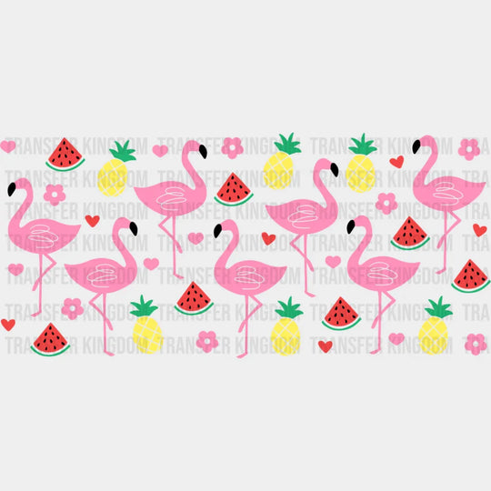 Flamingoes - General Cup Wrap UV Sticker Permanent UV DTF Decal UVDTF