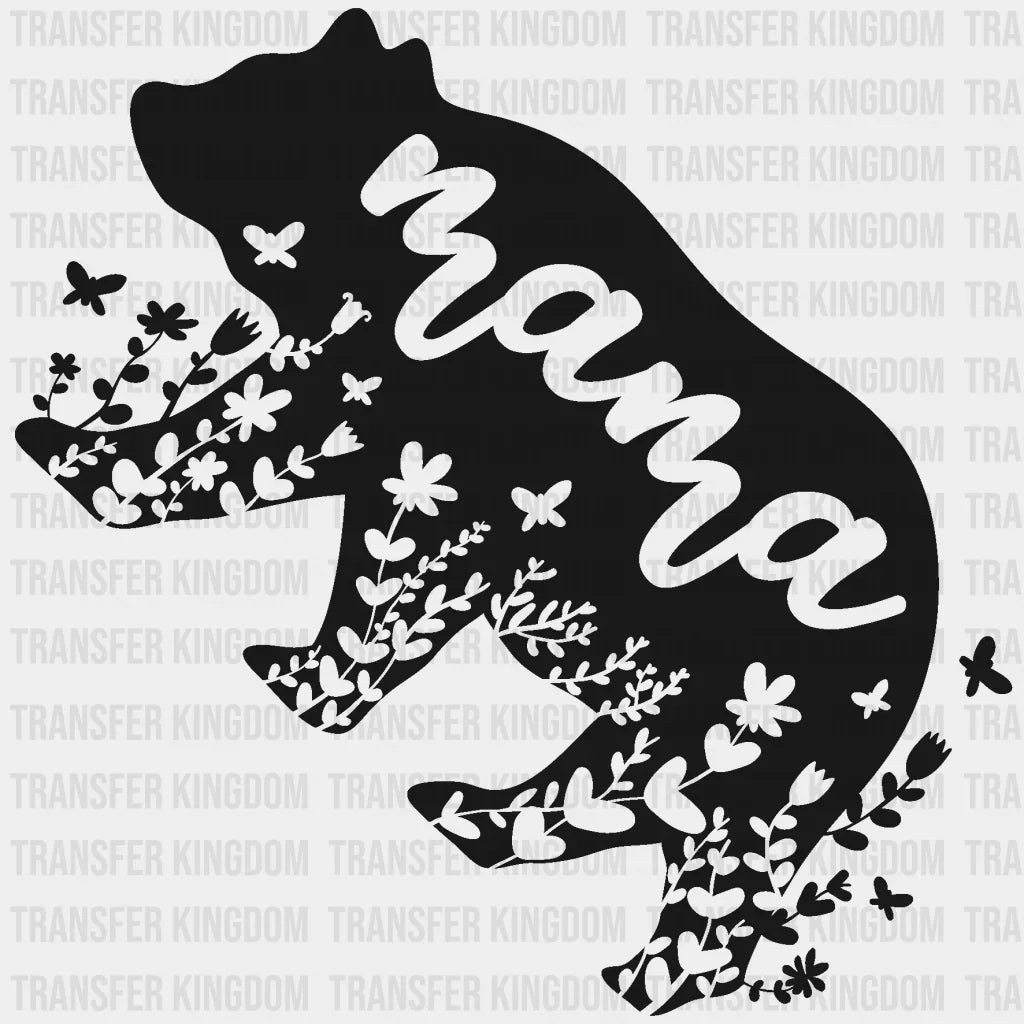 Floral Mama Bear - Pregnancy Gender Reveal - Mom Life Design - DTF heat transfer - Transfer Kingdom