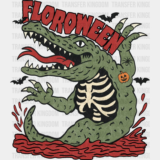 Floroween - Halloween DTF Transfer Adult Unisex - S & M (10’’) / Dark Color Design (See Imaging)