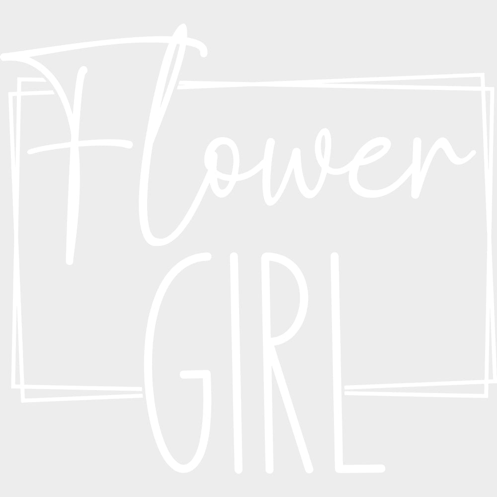 Flower Girl, Cursive B&W - Wedding Crew DTF Transfers transfer-kingdom Light Color Design (See Imaging)