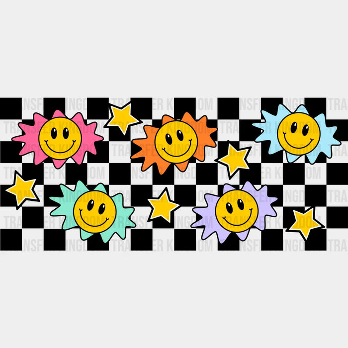 Flower Smilies UV DTF Transfer Cup Wrap UV DTF Sticker
