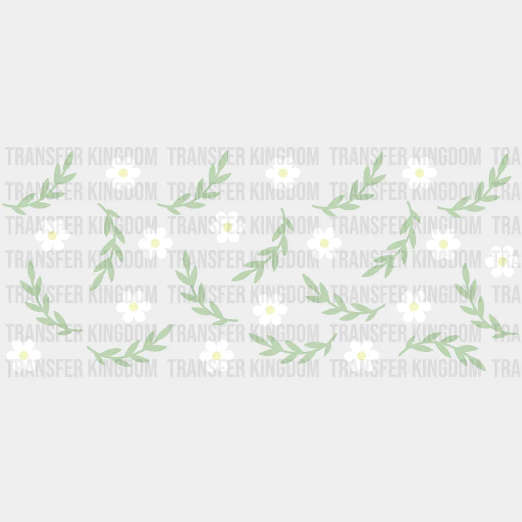 Flowers Uv Dtf Transfer Cup Wrap Sticker