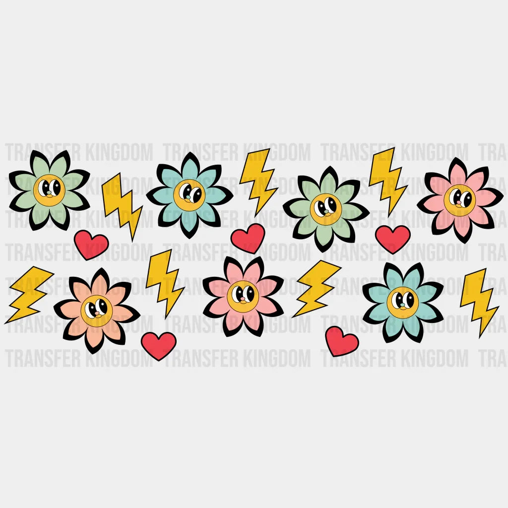 Flowers Uv Dtf Transfer Cup Wrap Sticker