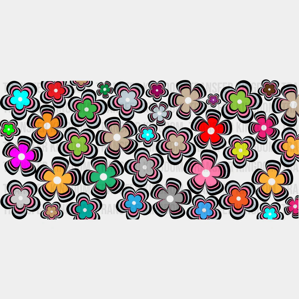 Flowers Uv Dtf Transfer Cup Wrap Sticker